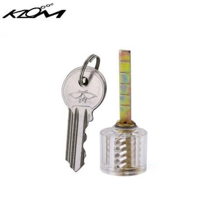 KLOM KLOM: Transparent 5 Pin Rim Cylinder Practice Lock TRANSPARENT-5PRCPL